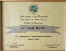 Certificate of Appreciation - Yamily Morlote Dentist